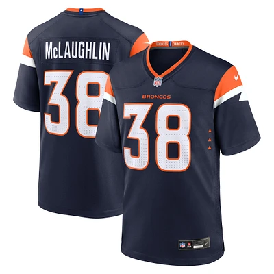 Men's Nike Jaleel McLaughlin  Navy Denver Broncos Alternate Game Jersey