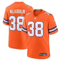 Men's Nike Jaleel McLaughlin Orange Denver Broncos Mile High Collection 1977 Throwback Player Game Jersey