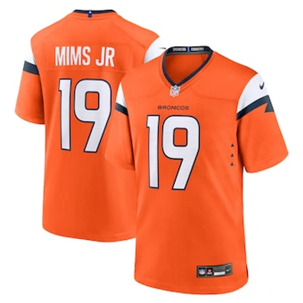 Men's Nike Marvin Mims Jr  Orange Denver Broncos Team Game Jersey