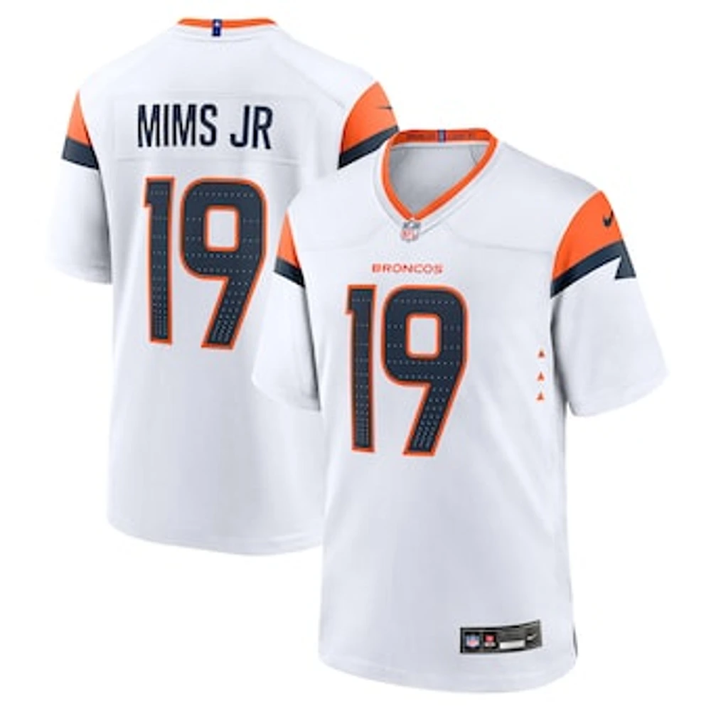 Men's Nike Marvin Mims Jr  White Denver Broncos Game Jersey