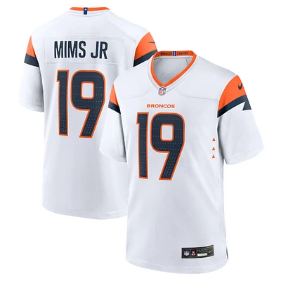 Men's Nike Marvin Mims Jr  White Denver Broncos Game Jersey