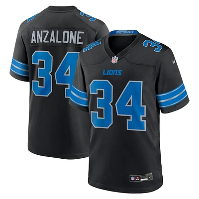 Men's Nike Alex Anzalone Black Detroit Lions 2nd Alternate Game Jersey