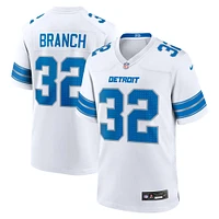 Men's Nike Brian Branch  White Detroit Lions Game Jersey