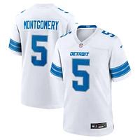 Men's Nike David Montgomery  White Detroit Lions Game Jersey