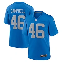 Men's Nike Jack Campbell  Blue Detroit Lions Alternate Game Jersey