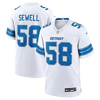 Men's Nike Penei Sewell  White Detroit Lions Game Jersey