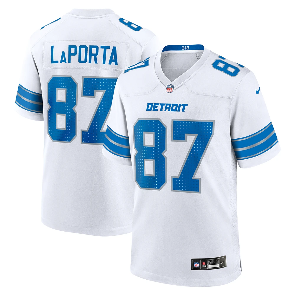 Men's Nike Sam LaPorta  White Detroit Lions Game Jersey