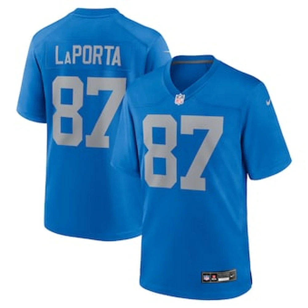 Men's Nike Sam LaPorta  Blue Detroit Lions Alternate Game Jersey