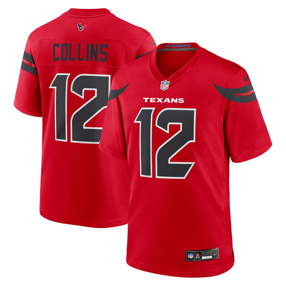 Men's Nike Nico Collins  Red Houston Texans Alternate Game Jersey