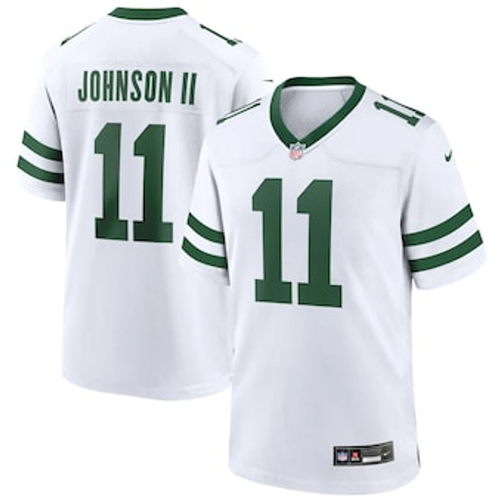 Men's Nike Jermaine Johnson II Legacy White New York Jets Game Jersey