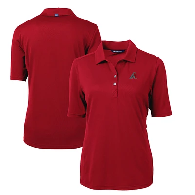 Women's Cutter & Buck  Red Arizona Diamondbacks Virtue Eco Pique Recycled Polo