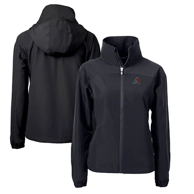 Women's Cutter & Buck  Black Arizona Diamondbacks Charter Eco Recycled Full-Zip Jacket