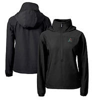 Women's Cutter & Buck Black Arizona Diamondbacks Charter Eco Recycled Anorak Jacket