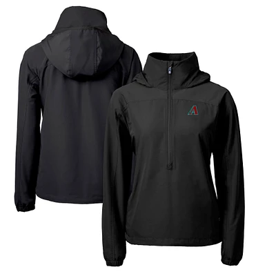 Women's Cutter & Buck Black Arizona Diamondbacks Charter Eco Recycled Anorak Jacket