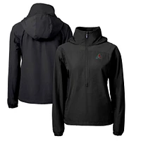 Women's Cutter & Buck Black Arizona Diamondbacks Charter Eco Recycled Anorak Jacket