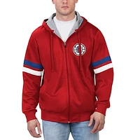 Men's G-III Sports by Carl Banks Red LA Clippers Contender Full-Zip Hoodie Jacket