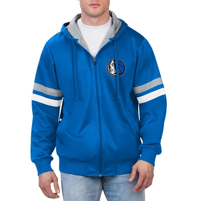 Men's G-III Sports by Carl Banks Blue Dallas Mavericks Contender Full-Zip Hoodie Jacket