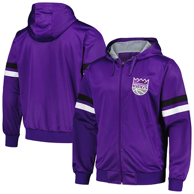 Men's G-III Sports by Carl Banks Purple Sacramento Kings Contender Full-Zip Hoodie Jacket