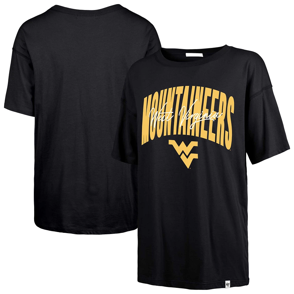 Women's '47  Navy West Virginia Mountaineers Muse Sadie T-Shirt