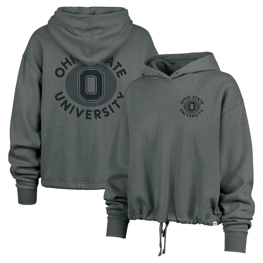 Women's '47  Gray Ohio State Buckeyes Luminance Dot Venice Pullover Hoodie