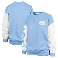 Women's '47 Carolina Blue North Carolina Tar Heels Double Header Rise Andie Pullover Sweatshirt