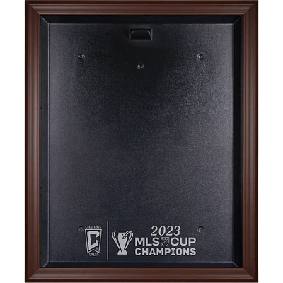 Columbus Crew 2023 MLS Cup Champions Brown Framed Team Logo Jersey Display Case