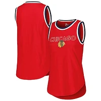 Women's G-III 4Her by Carl Banks Red Chicago Blackhawks Strategy Tank Top