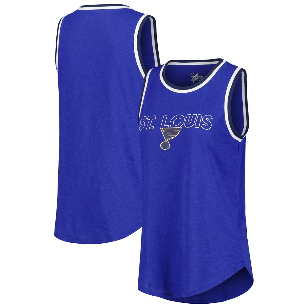 Women's G-III 4Her by Carl Banks Blue St. Louis Blues Strategy Tank Top