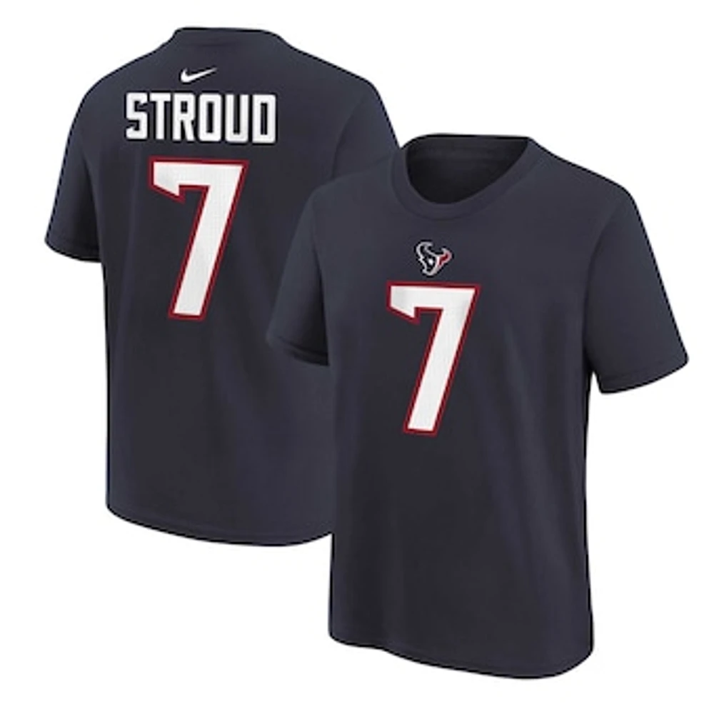 Preschool Nike C.J. Stroud Navy Houston Texans Player Name & Number T-Shirt