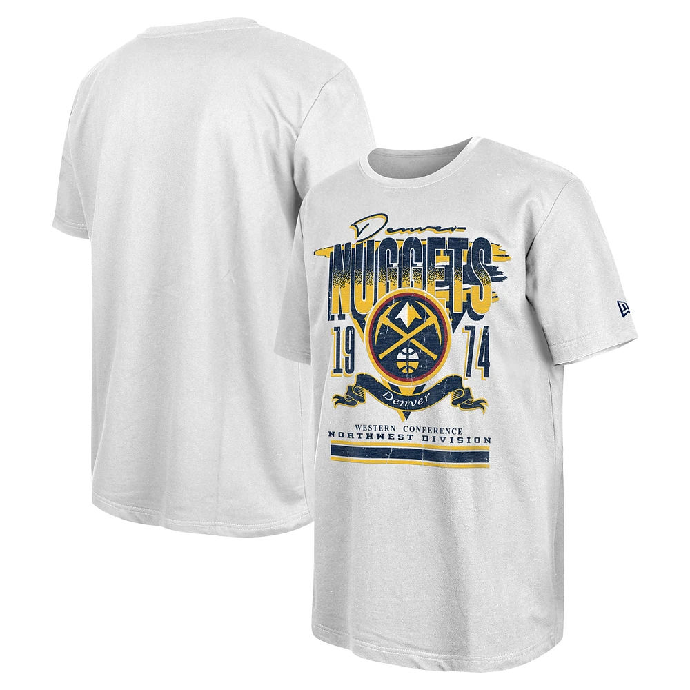 Men's New Era White Denver Nuggets Sport Classics Oversized T-Shirt