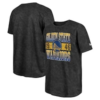 Men's New Era Black Golden State Warriors Enzyme Washed Oversized T-Shirt