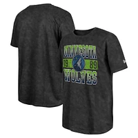 Men's New Era Black Minnesota Timberwolves Enzyme Washed Oversized T-Shirt