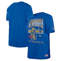 Men's New Era Royal Golden State Warriors Enzyme Wash Oversized T-Shirt