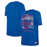 Men's New Era Royal Philadelphia 76ers Enzyme Wash Oversized T-Shirt