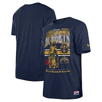 Men's New Era Navy Denver Nuggets Enzyme Wash Oversized T-Shirt