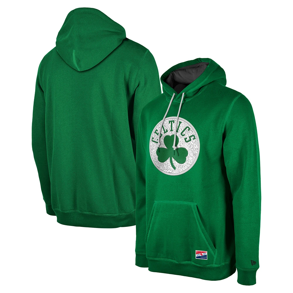 Men's New Era  Green Boston Celtics Corduroy Applique Pullover Hoodie