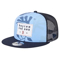 Men's New Era Navy Boston Red Sox Bikini Bottom Trucker 9FIFTY Snapback Hat