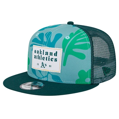 Men's New Era Green Oakland Athletics Bikini Bottom Trucker 9FIFTY Snapback Hat