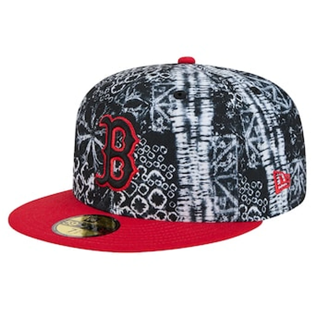 Men's New Era Black Boston Red Sox Sands 59FIFTY Fitted Hat