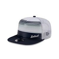 Men's New Era Navy Detroit Tigers Team Horizon 9FIFTY A-Frame Trucker Snapback Hat