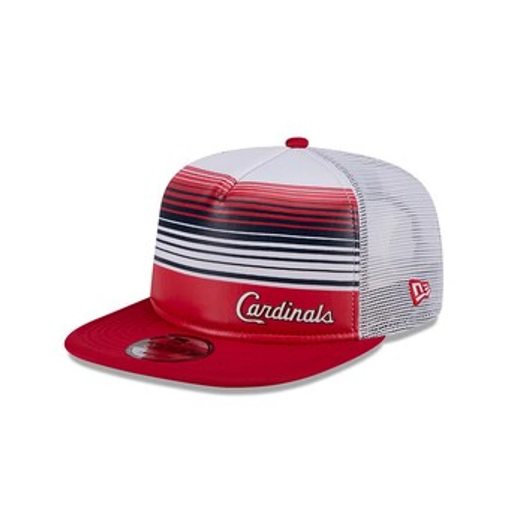 Men's New Era Red St. Louis Cardinals Team Horizon 9FIFTY A-Frame Trucker Snapback Hat