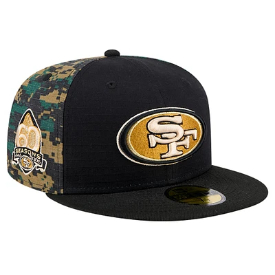 Men's New Era Black/Camo San Francisco 49ers Digi Camo 59FIFTY Fitted Hat