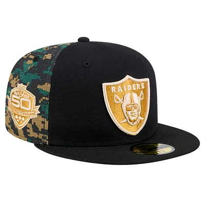 Men's New Era Black/Camo Las Vegas Raiders Digi Camo 59FIFTY Fitted Hat