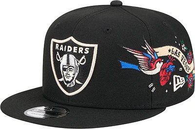 Men's New Era Black Las Vegas Raiders City Art 9FIFTY Snapback Hat