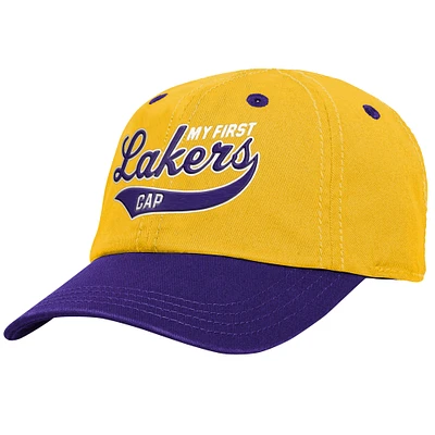 Infant Gold Los Angeles Lakers My First Tail Sweep Slouch Flex Hat