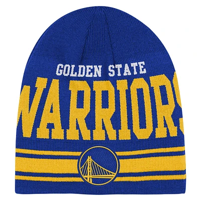 Youth Blue Golden State Warriors Retro Knit Beanie