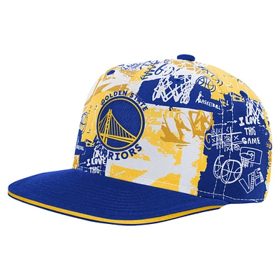 Youth Royal Golden State Warriors Street Hoop Snapback Hat