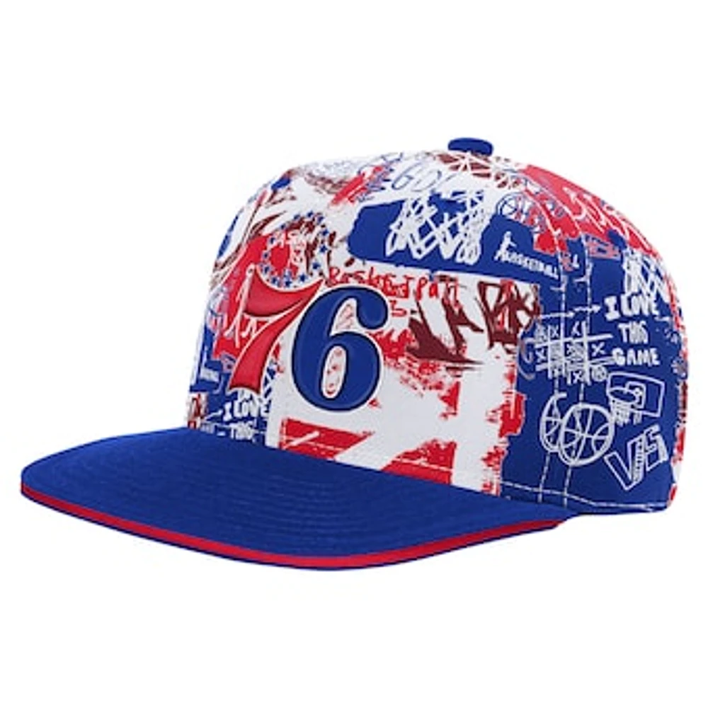 Youth Royal Philadelphia 76ers Street Hoop Snapback Hat