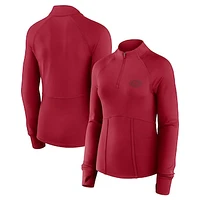 Women's Fanatics  Scarlet San Francisco 49ers Elements Quarter-Zip Jacket