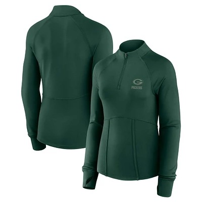 Women's Fanatics  Green Bay Packers Elements Raglan Quarter-Zip Jacket